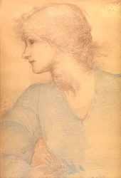 Study in Coloured Chalk, for a Picture, 1885